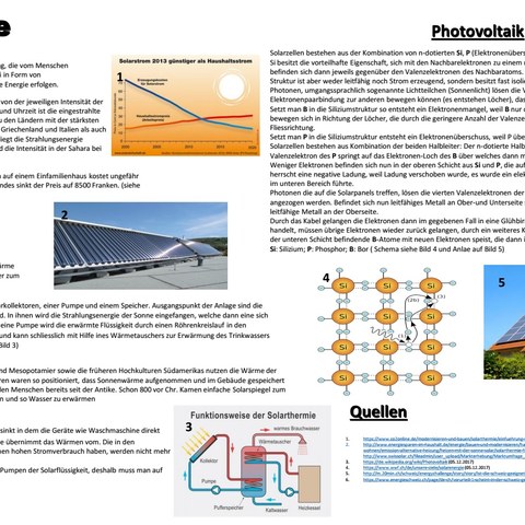 Solarenergie. Vergrösserte Ansicht