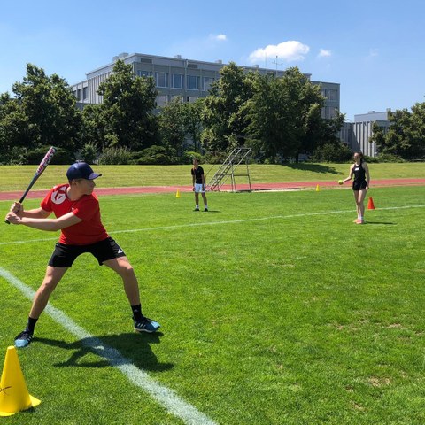 Baseball. Vergrösserte Ansicht