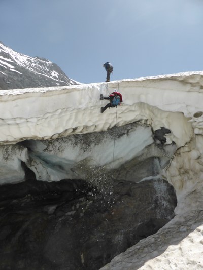 Abseilen Gletscher