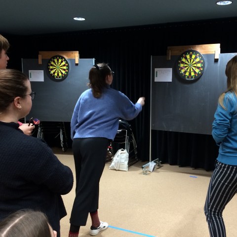 Darts-Event. Vergrösserte Ansicht